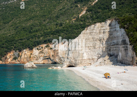 Fteri Strand, Insel Kefalonia (Kefalonia), Griechenland Stockfoto