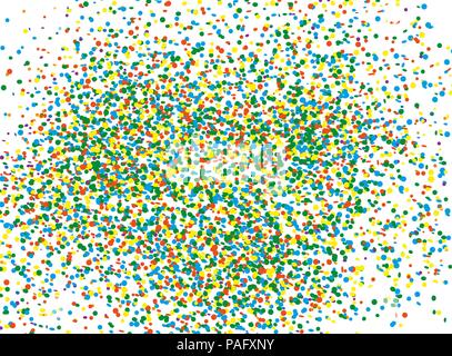 Bunte festliche Konfetti heap auf weißem Hintergrund Stock Vektor