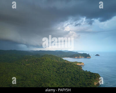 Natürliche ufer Landschaft Luftbild Drohne in Nicaragua Stockfoto