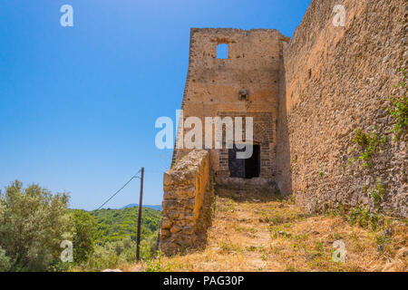 Burgtor der Grivas Schloss in Lefkas ionische Insel in Griechenland. Es wurde 1807 von Ali Pasha von Ioannina gebaut Stockfoto