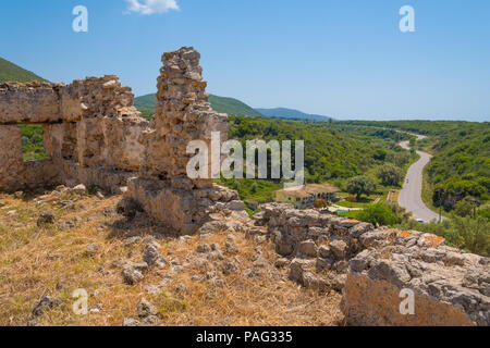 Schloss von Grivas in Lefkas ionische Insel in Griechenland. Es wurde 1807 von Ali Pasha von Ioannina gebaut Stockfoto