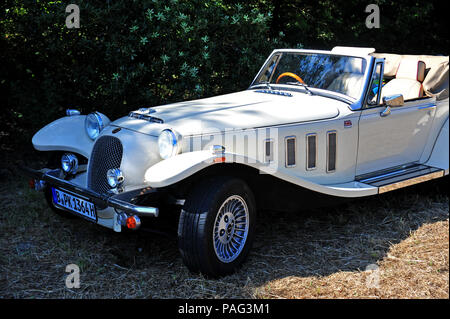 Ein wunderbares 2-sitzer Sportwagen, der 2,8 Ltr Panther Kallista hier gesehen klettern die kleinen Hügel rund um die wunderbare Region des Languedoc Stockfoto