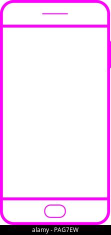 Leere smartphone Symbol. Handy Symbol. Mobile Gadget, PDA-Vorlage Stock Vektor