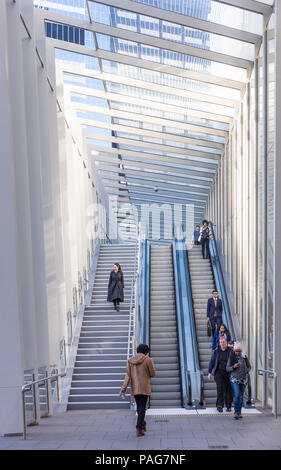 Der Beginn der Wynyard Spaziergang in Barangaroo Stockfoto