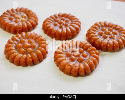 Traditionelle koreanische Spezialitäten Yakgwa, Honig Cookie Stockfoto