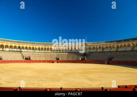 Stierkampfarena Sevilla, La Maestranza, Spanien Stockfoto