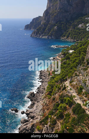 Krupp Straße in Capri, Italien Stockfoto