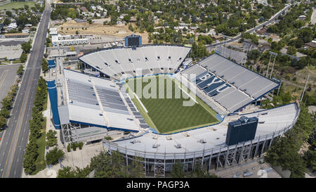 Provo, Utah, USA. 22. Juli, 2018. LaVell Edwards Stadium ist ein draußen Sport Stadion in Provo, Utah, auf dem Campus der Brigham Young University (BYU) und ist die Heimat der BYU Cougars. Quelle: Walter G Arce Sr Asp Inc/ASP/ZUMA Draht/Alamy leben Nachrichten Stockfoto