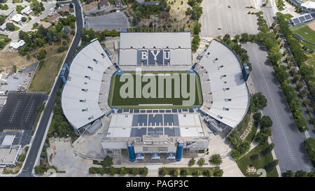 Provo, Utah, USA. 22. Juli, 2018. LaVell Edwards Stadium ist ein draußen Sport Stadion in Provo, Utah, auf dem Campus der Brigham Young University (BYU) und ist die Heimat der BYU Cougars. Quelle: Walter G Arce Sr Asp Inc/ASP/ZUMA Draht/Alamy leben Nachrichten Stockfoto