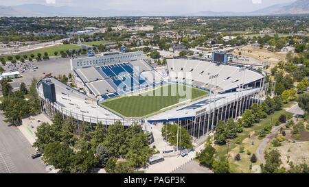 Provo, Utah, USA. 22. Juli, 2018. LaVell Edwards Stadium ist ein draußen Sport Stadion in Provo, Utah, auf dem Campus der Brigham Young University (BYU) und ist die Heimat der BYU Cougars. Quelle: Walter G Arce Sr Asp Inc/ASP/ZUMA Draht/Alamy leben Nachrichten Stockfoto