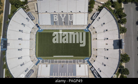 Provo, Utah, USA. 22. Juli, 2018. LaVell Edwards Stadium ist ein draußen Sport Stadion in Provo, Utah, auf dem Campus der Brigham Young University (BYU) und ist die Heimat der BYU Cougars. Quelle: Walter G Arce Sr Asp Inc/ASP/ZUMA Draht/Alamy leben Nachrichten Stockfoto