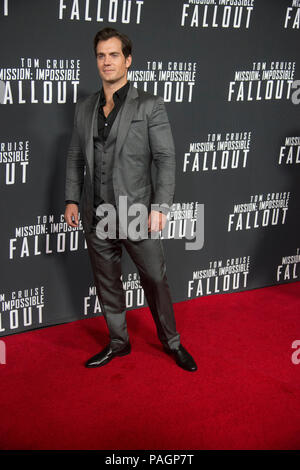 Washington DC, 22. Juli 2018, USA: Der neue Tom Cruise Film, Mission Impossible: Fallout, hat Premiere am Smithsonian Air und Space Museum in Washington DC. Einige der Sterne, die Teilnahme gehören Henry Cavill. Patsy Alamy Stockfoto