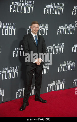 Washington DC, 22. Juli 2018, USA: Der neue Tom Cruise Film, Mission Impossible: Fallout, hat Premiere am Smithsonian Air und Space Museum in Washington DC. Einige der Sterne, die Teilnahme gehören Friedrich Schmidt. Patsy Lynch/MediaPunch Stockfoto