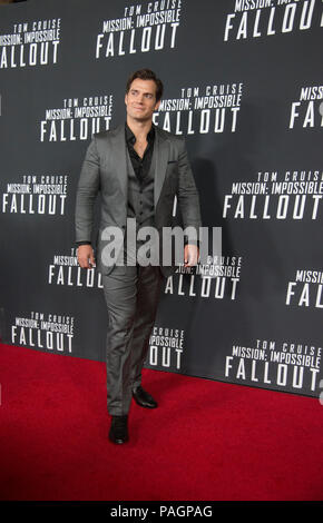 Washington DC, 22. Juli 2018, USA: Der neue Tom Cruise Film, Mission Impossible: Fallout, hat Premiere am Smithsonian Air und Space Museum in Washington DC. Einige der Sterne, die Teilnahme gehören Henry Cavill. Patsy Lynch/MediaPunch Stockfoto