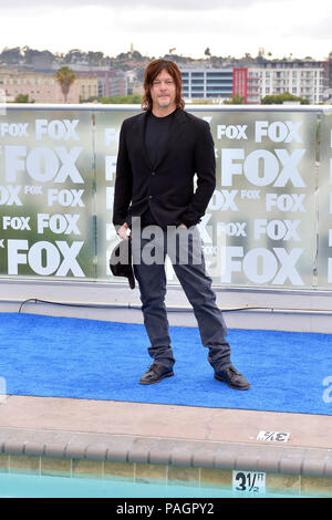 San Diego, USA. 20. Juli 2018. Norman Reedus auf der Pressekonferenz für die 9. Staffel der AMC-TV-Serie "The Walking Dead" auf der San Diego Comic-Con International 2018 auf der Dachterrasse des Andaz Hotel. San Diego, 20.07.2018 | Verwendung der weltweiten Kredit: dpa/Alamy leben Nachrichten Stockfoto