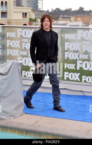 Norman Reedus auf der Pressekonferenz für die 9. Staffel der AMC-TV-Serie "The Walking Dead" auf der San Diego Comic-Con International 2018 auf der Dachterrasse des Andaz Hotel. San Diego, 20.07.2018 | Verwendung weltweit Stockfoto