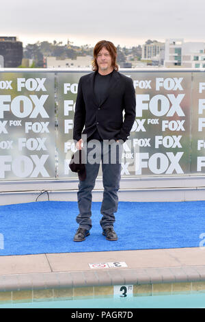 Norman Reedus auf der Pressekonferenz für die 9. Staffel der AMC-TV-Serie "The Walking Dead" auf der San Diego Comic-Con International 2018 auf der Dachterrasse des Andaz Hotel. San Diego, 20.07.2018 | Verwendung weltweit Stockfoto