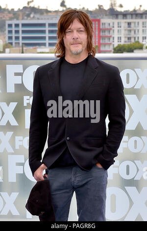 Norman Reedus auf der Pressekonferenz für die 9. Staffel der AMC-TV-Serie "The Walking Dead" auf der San Diego Comic-Con International 2018 auf der Dachterrasse des Andaz Hotel. San Diego, 20.07.2018 | Verwendung weltweit Stockfoto