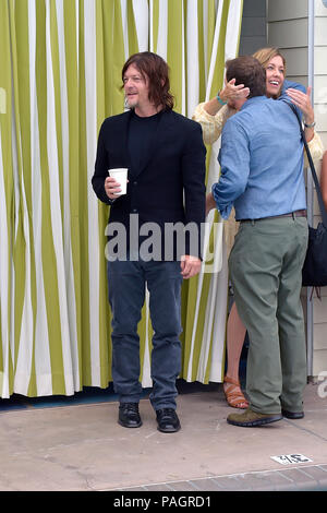 San Diego, USA. 20. Juli 2018. Norman Reedus auf der Pressekonferenz für die 9. Staffel der AMC-TV-Serie "The Walking Dead" auf der San Diego Comic-Con International 2018 auf der Dachterrasse des Andaz Hotel. San Diego, 20.07.2018 | Verwendung der weltweiten Kredit: dpa/Alamy leben Nachrichten Stockfoto