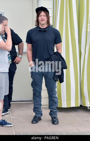 Norman Reedus auf der Pressekonferenz für die 9. Staffel der AMC-TV-Serie "The Walking Dead" auf der San Diego Comic-Con International 2018 auf der Dachterrasse des Andaz Hotel. San Diego, 20.07.2018 | Verwendung weltweit Stockfoto