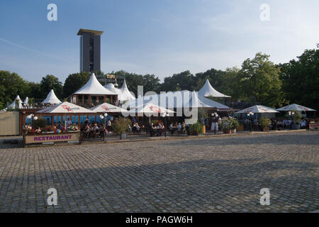 Berlin, Deutschland. 20. Juli 2018. Das Restaurant "Tipi am Kanzleramt" in der Nähe der Deutschen Kanzlei befindet. Credit: Soeren Stache/dpa/Alamy leben Nachrichten Stockfoto