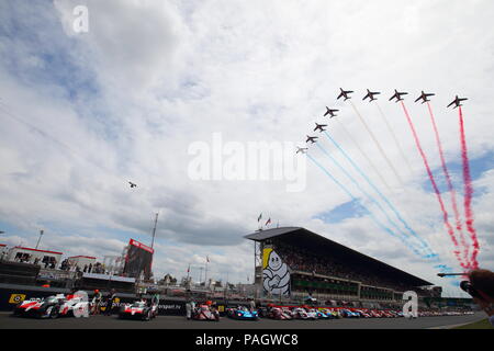 Le Mans, Frankreich. 17 Juni, 2018. Allgemeine Ansicht Motorsport: Le Mans 24 Stunden-Rennen 2018 Circuit des 24 Heures du Mans in Le Mans, Frankreich. Credit: Sho Tamura/LBA SPORT/Alamy leben Nachrichten Stockfoto