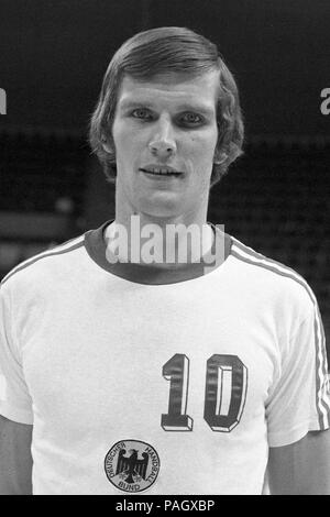 Bernhard BOSCH, Handball Spieler, Porträt, portrvsst, Porträt, 7/8-Einzelbild, einzigen Motiv, Handball Nationalmannschaft Deutschland BRD, am 05.07.1976, € | Nutzung weltweit Stockfoto