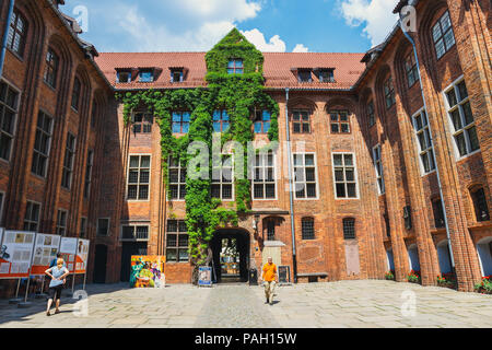 Torun, Polen - Juni 01, 2018: Hauptplatz in der Altstadt von Torun. Thorn ist Geburtsort des Astronomen Nikolaus Kopernikus. Stockfoto