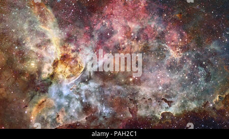 Nebel und Galaxien im dunklen Raum. Elemente des Bildes von der NASA eingerichtet. Stockfoto