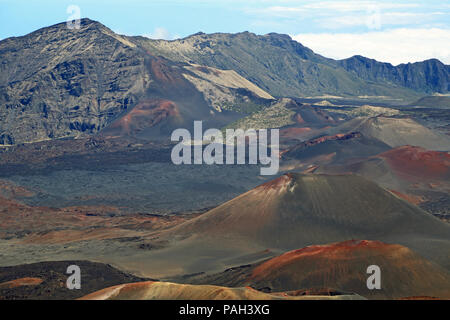 Kette von vulkanischen Schlackenkegel, Maui, Hawaii Stockfoto