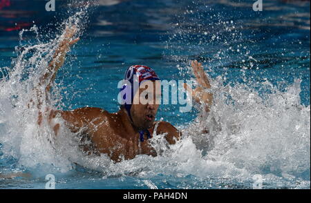 Budapest, Ungarn - 27.Juli 2017. KRAPIC Ivan (CRO, Kappe, 10). FINA Wasserball WM-Halbfinale. Stockfoto