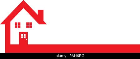 Immobilien-Haus-Logo Stock Vektor