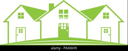 Immobilien-Haus-Logo Stock Vektor