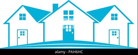 Immobilien-Haus-Logo Stock Vektor