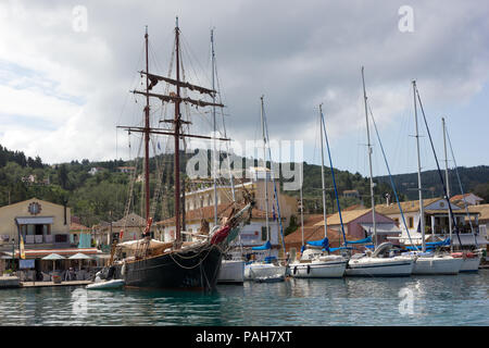 Hafen von Gaios, Paxos, Griechenland Stockfoto