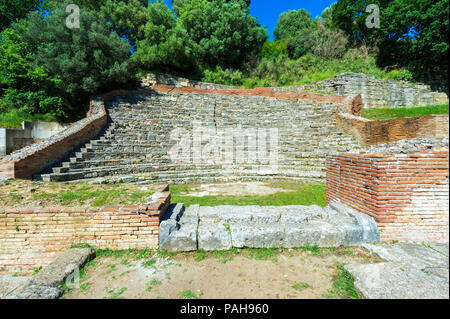 Odeon Theater, Apollonia Archäologischen Park, Pojani Dorf, Illyrien, Albanien Stockfoto