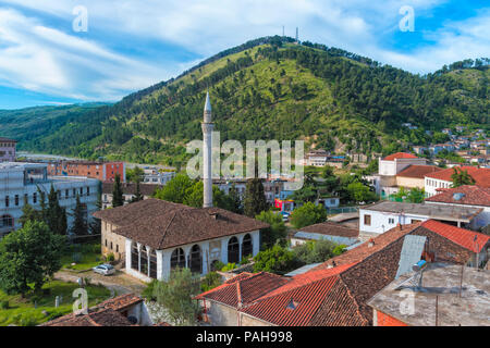 King's Moschee und Berat Stadt, Berat, Albanien Stockfoto