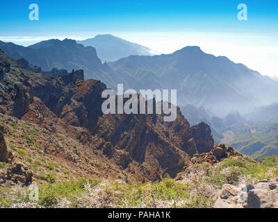 Innerhalb der Caldera de Taburiente auf der Kanarischen Insel La Palma Stockfoto