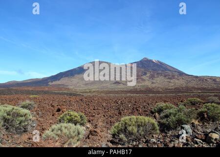 Teneriffa, Kanarische Inseln, Spanien - Vulkan Teide-Nationalpark. Der Teide, UNESCO-Weltkulturerbe. Stockfoto