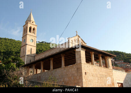 Kirche der Jungfrau der Läuterung in Smokvica, Insel Korcula, Kroatien Stockfoto