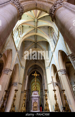 St. Peter und Paul Kirche Kirche, Souvigny, Allier, Auvergne-Rhone-Alpes, Frankreich Stockfoto