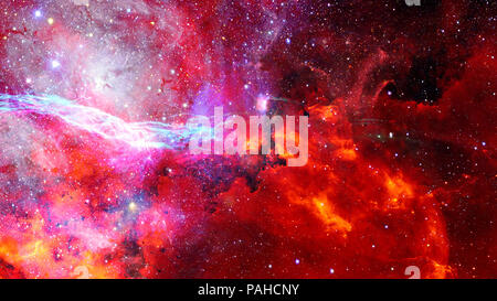 Nebel und Galaxien im dunklen Raum. Elemente des Bildes von der NASA eingerichtet. Stockfoto