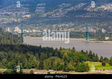 Lions Gate Bridge, Vancouver, British Columbia, Kanada, Sonntag, 27. Mai 2018. Stockfoto