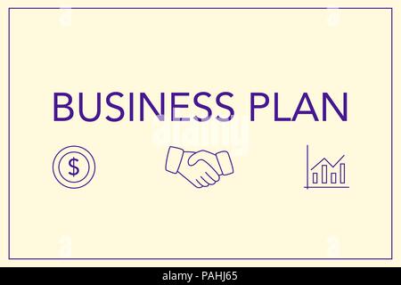 Business Plan konzeptionelle Bild. Vektor Illustrator. Stock Vektor