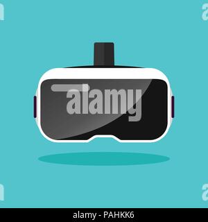 Virtual reality Headset im flachen Stil. Vector Illustration Stock Vektor