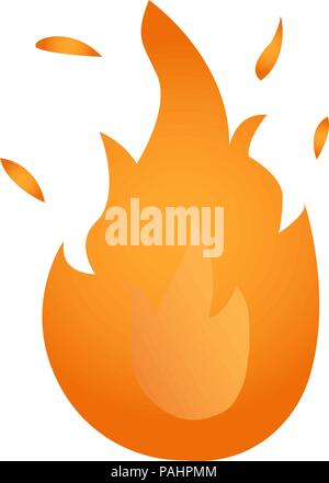 Brand Logo. Rot, Gelb Feuer Stock Vektor