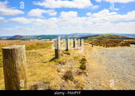 Ein Blick von Long Mynd im Shropshire Hills Stockfoto