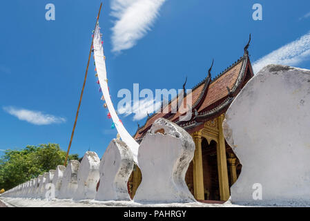 Detail der Tempel Wat Mai Suwannaphumaham von Luang Prabang, Laos Stockfoto