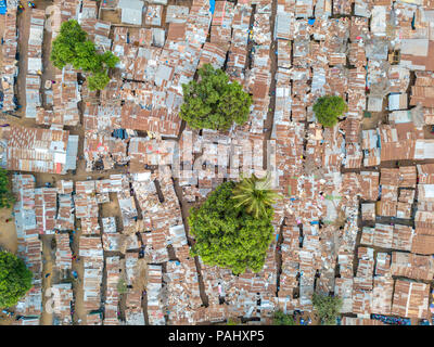 Ansicht des Marktes in Ganta, Liberia Stockfoto