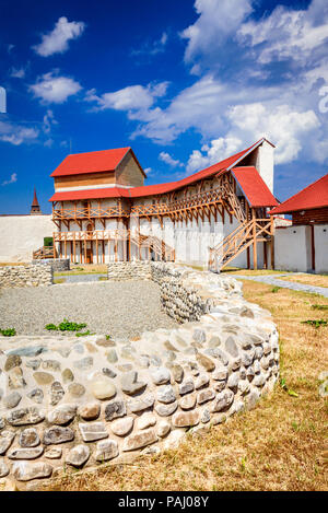 Feldioara, Rumänien. Mittelalterliche Festung Marienburg in Siebenbürgen, Brasov County. Stockfoto